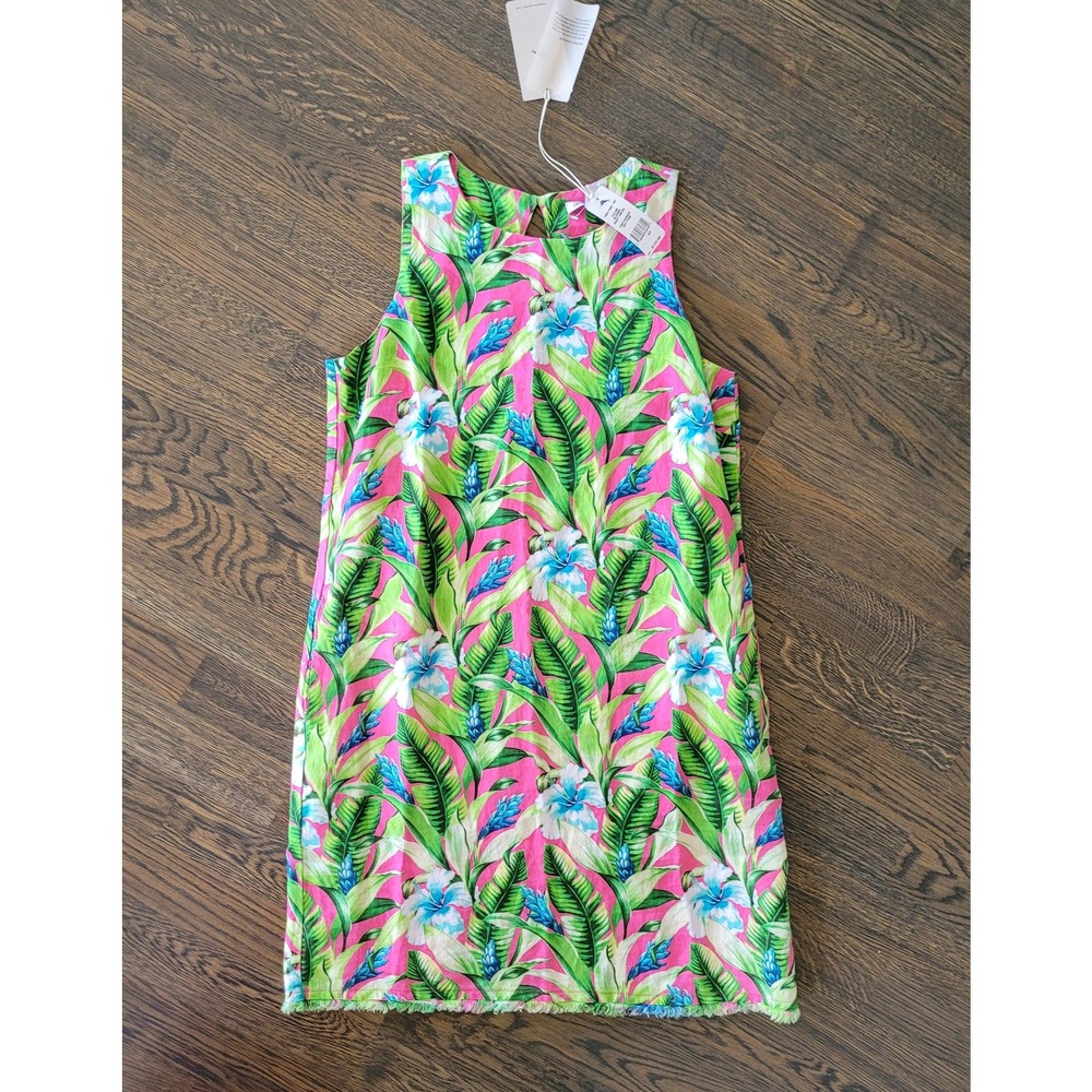 Tommy Bahama Linen Shift Dress - Tulum Blooms -  Size S only